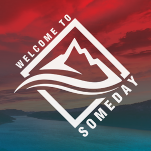 Someday Rentals logo with blue and red gradient background